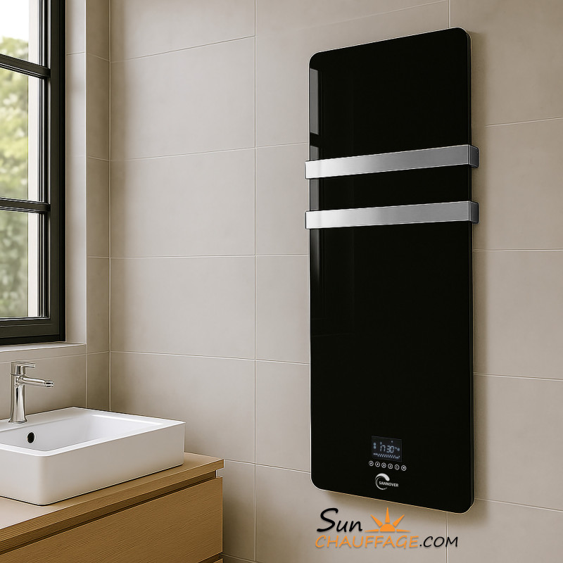 Sèche-Serviette Electrique en verre mural Omiros Sannover