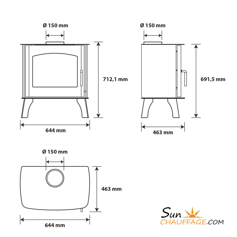 Poêle à Bois Dita 11,8 kW Sannover